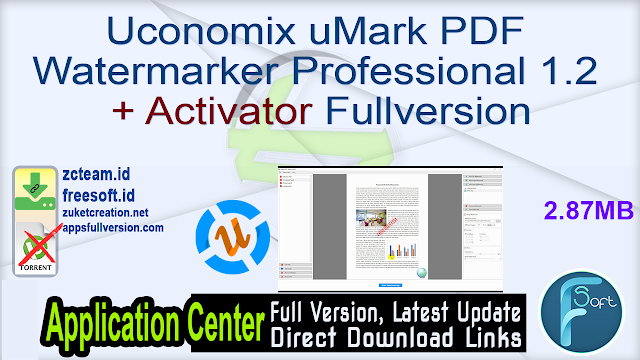 Uconomix uMark PDF Watermarker Professional 1.2 + Activator Fullversion