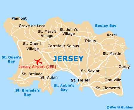 ISLA DE JERSEY - MAPAS GEOGRÁFICOS DE LA ISLA DE JERSEY (REINO UNIDO