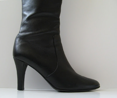 TALL BLACK DRESS BOOTS BANANA REPUBLIC LEATHER BOOTS SIZE 9