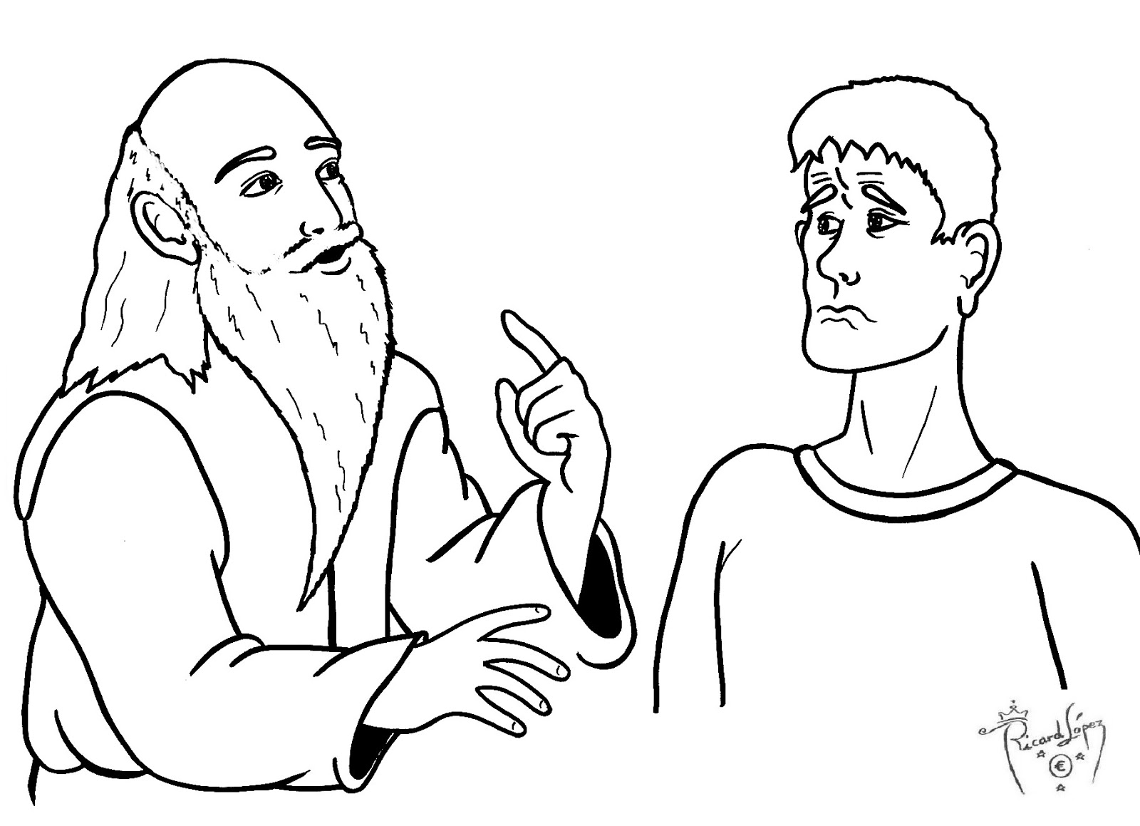 Imagen De Dos Personas Conversando Para Colorear Apanageet Com