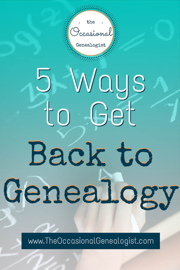 Make the Most of Back to Genealogy Season | The Occasional Genealogist