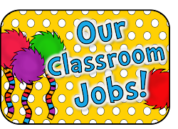classroom jobs seuss dr job clipart class leader preschool chart line fun sign border whimsical sweet helpers shoppe teaching clip