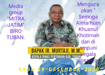 Kepala Dinas Pertanian dan Ketahananan Pangan Tuban Meninggal Dunia, Terpapar Covid 19. Kepala Dinas Pertanian dan Ketahananan Pangan Tuban Meninggal Dunia, Terpapar Covid 19.