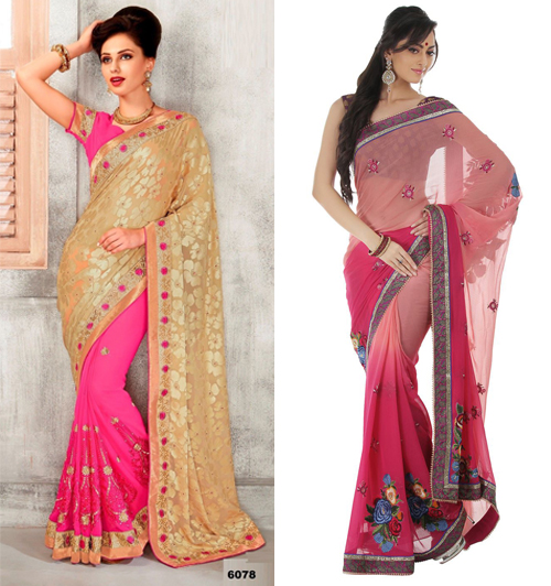 12 Contoh Foto dan Desain Gambar  Model Baju  Sari India  