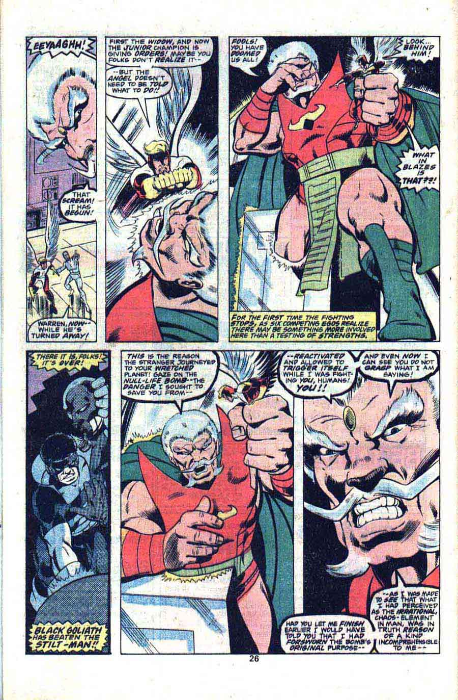 Champions #12 marvel 1970s bronze age comic book page art by John Byrne