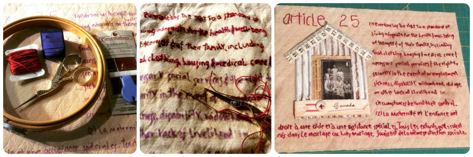 Tattered Edge The Universal Declaration Of Human Rights Quilt Project