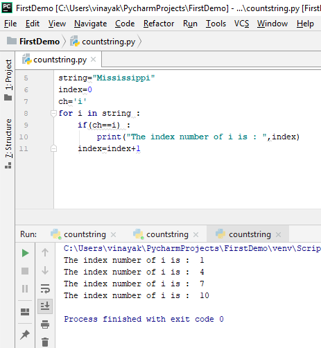 Programming with aarti: Python 3 String Questions with Answers
