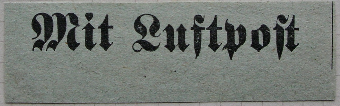 International Airmail And Priority Mail Labels: Danzig: Airmail labels