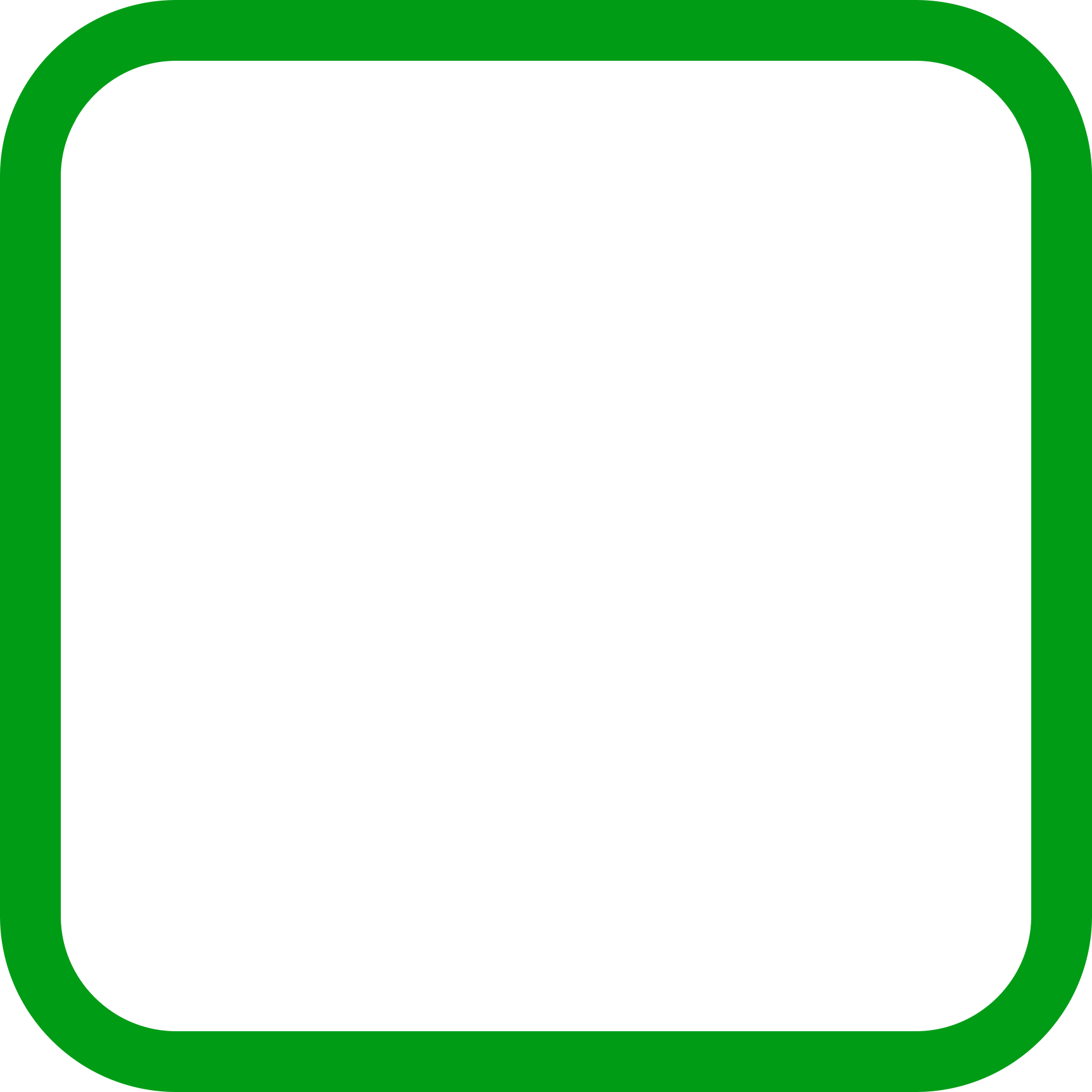 Green square with rounded corners