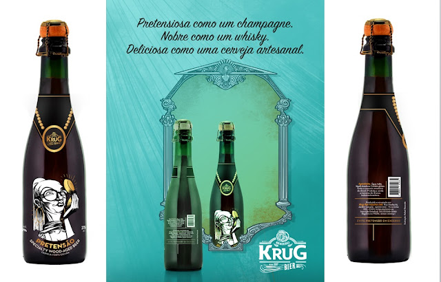 Krug Bier lança cerveja Pretensiosa, com ouro na embalagem