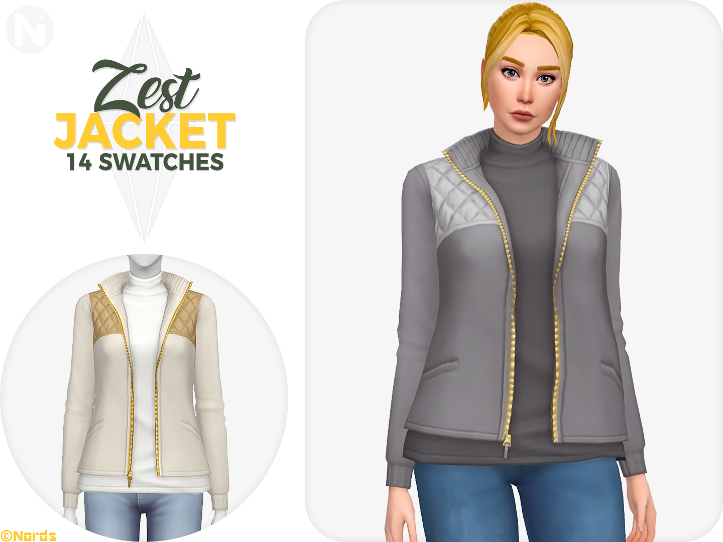 Zest Sims 4 CC Top Jacket