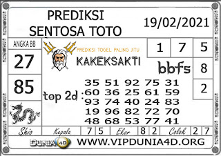 Prediksi Togel SENTOSA TOTO DUNIA4D 19 FEBRUARI 2021 Prediksi Togel SENTOSA TOTO DUNIA4D 19 FEBRUARI 2021