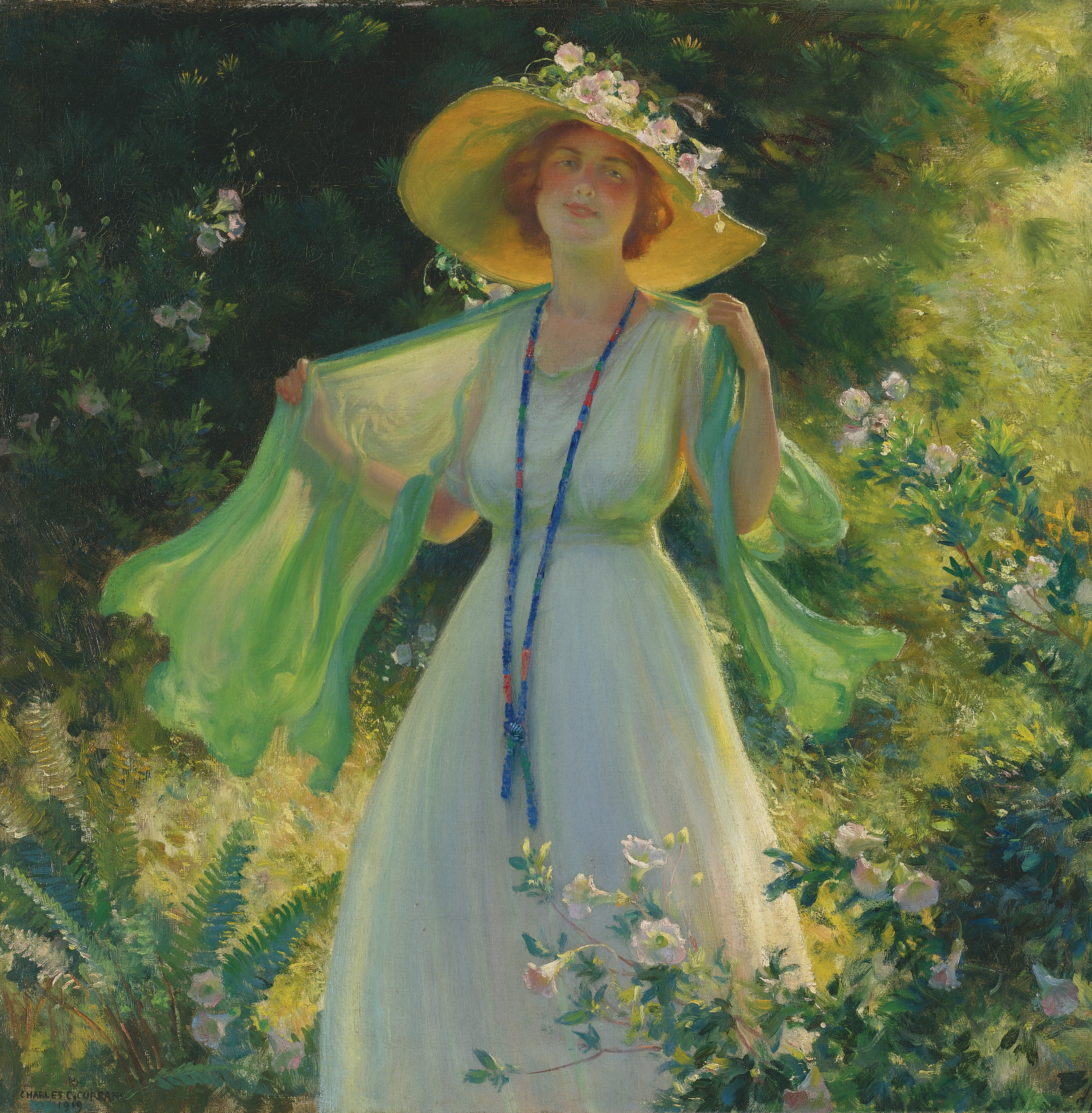 Что такое женский образ. Художник Charles-Courtney Curran (1861-1942).. Charles Courtney Curran (1861−1942) летние женщины.