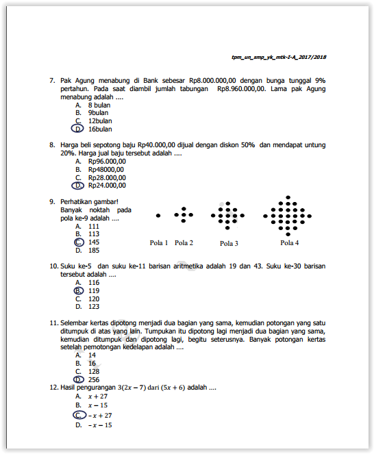 Pembahasan Soal Tpm Yogyakarta 2018 Sekolah Wajib
