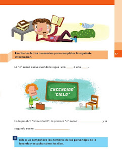 Apoyo Primaria Español 2do grado Bloque 2 lección 6 ¿Cómo suena la "c"?