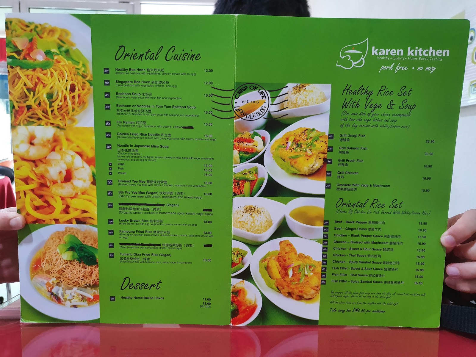 Healthy and Homebase Cooking @ Karen Kitchen, Jelutong