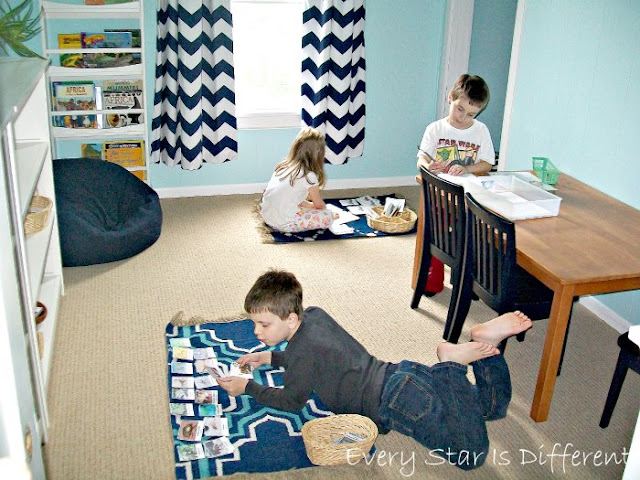 Our Montessori Homeschool Classroom in Session