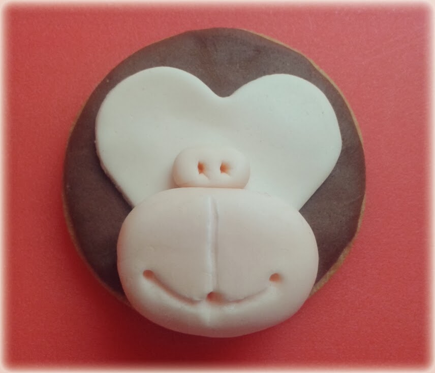 Galleta Mono con fondant