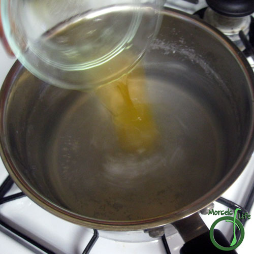 Morsels of Life - How to Poach an Egg Step 4 - Carefully pour egg into water.