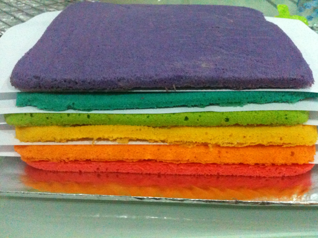 Dari Dapur Miza: Resepi Kek Pelangi Dengan Cream Cheese ...