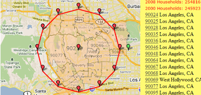 Los Angeles Zip Code Map Google | map of interstate