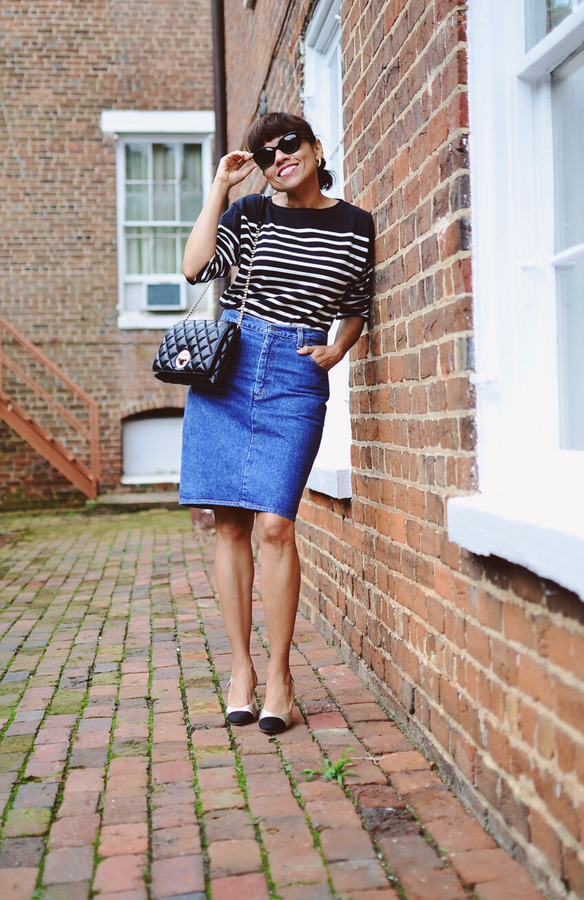 Breton stripes street style Breton stripes street style