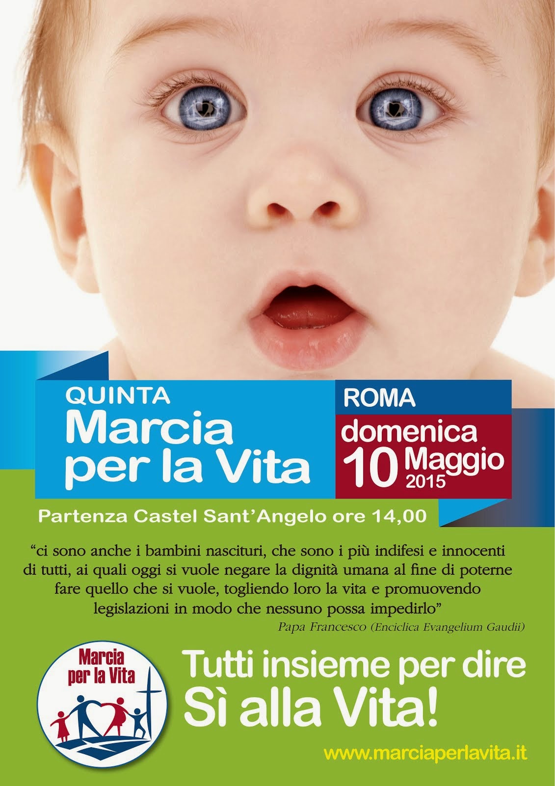 L'Associazione  Strongolesi nel Mondo partecipa alla Marcia per la Vita a Roma - 10 Maggio  2015 -