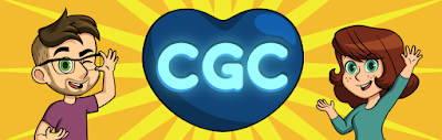 Cute Gamer Couple Banner with CGC logo, Ryan, & Chelsea