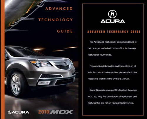 2010 mdx owners manual