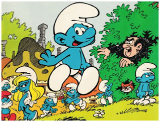 smurf colouring pages