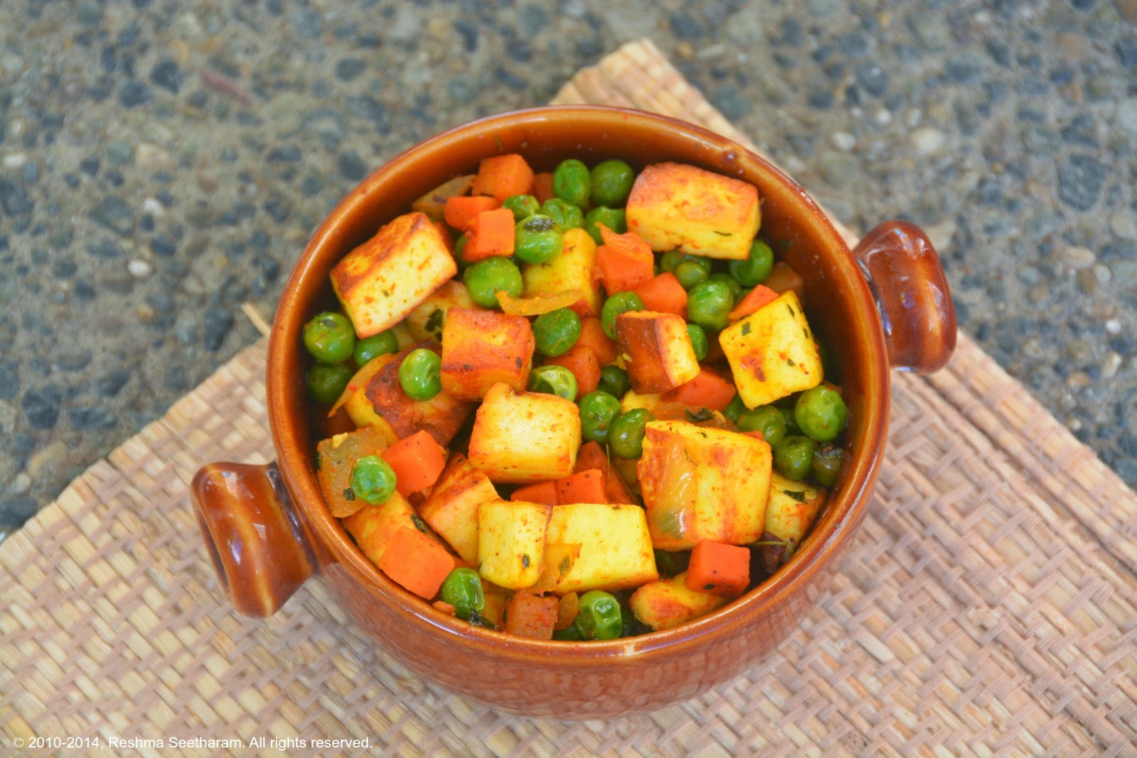 Spicy Paneer/Indian cheese and Vegetable stirfry