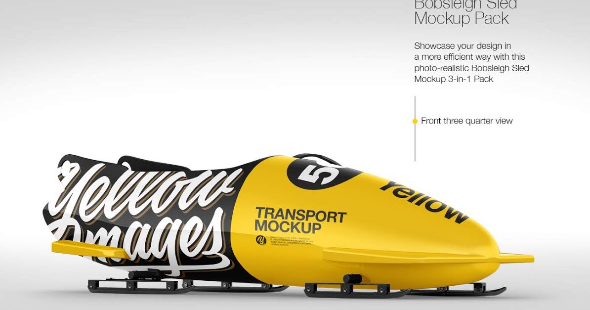 Bobsleigh Sled Mockup Pack