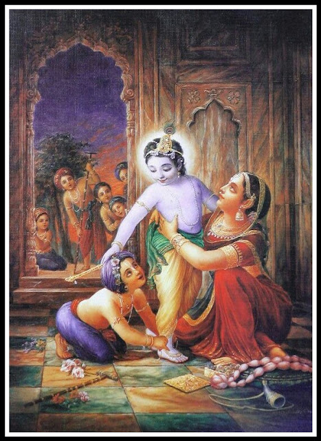 lord krishna with yashoda images