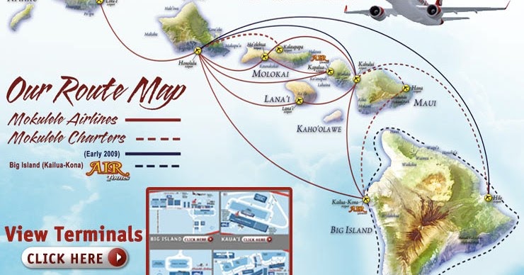 Mokulele Airlines Route Map Airline Timetables: Mokulele Airlines - December, 2008