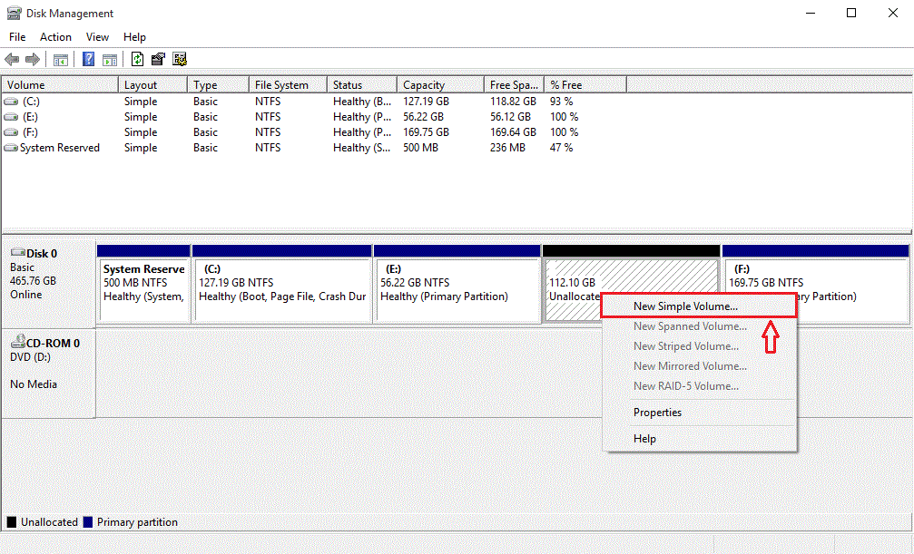 How to make partition a hard drive after installing windows without any