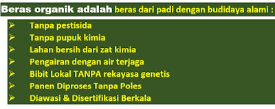beras organik adalah