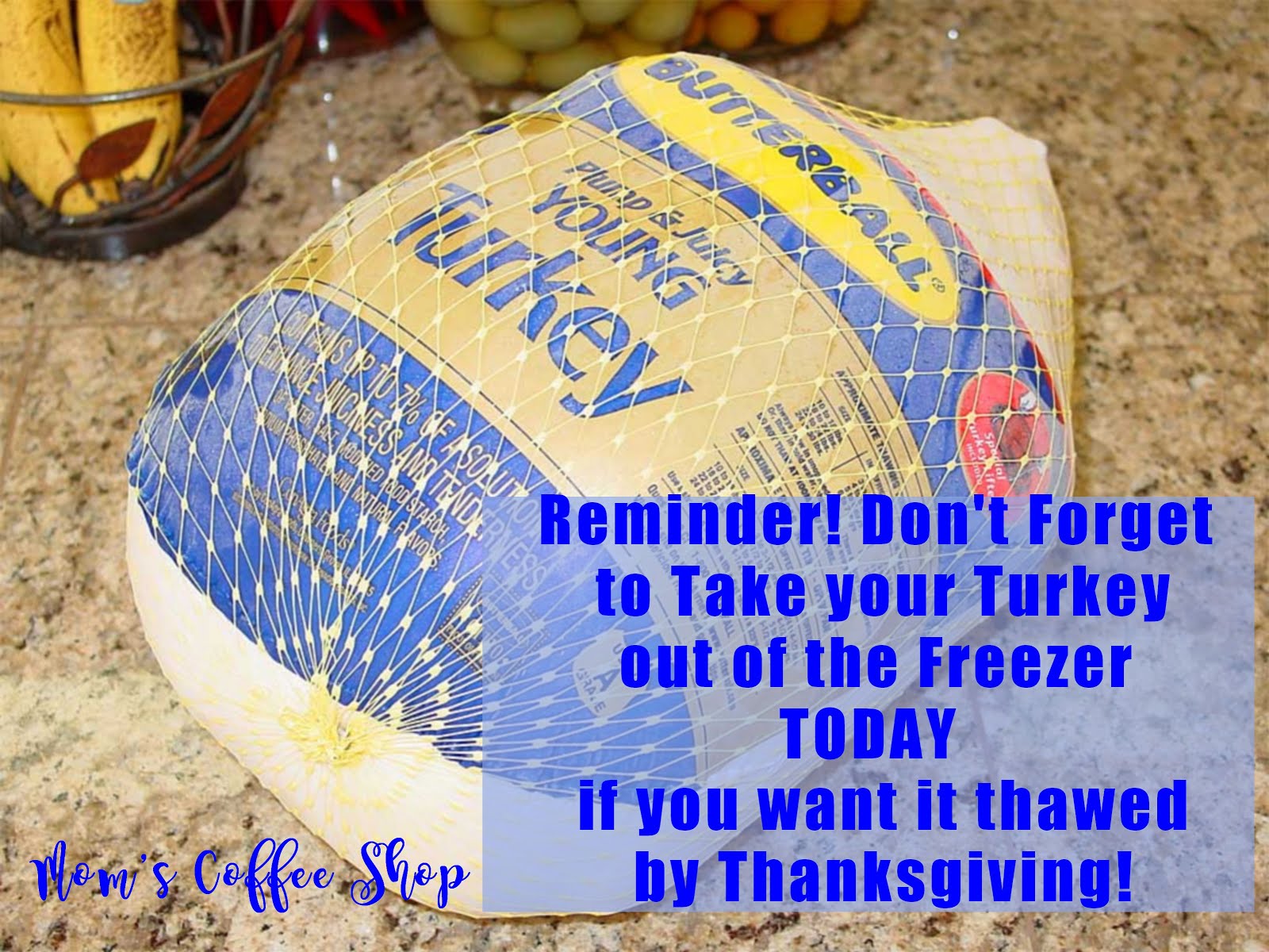 Mom's Coffee Shop How To Thaw A Frozen Turkey Safely