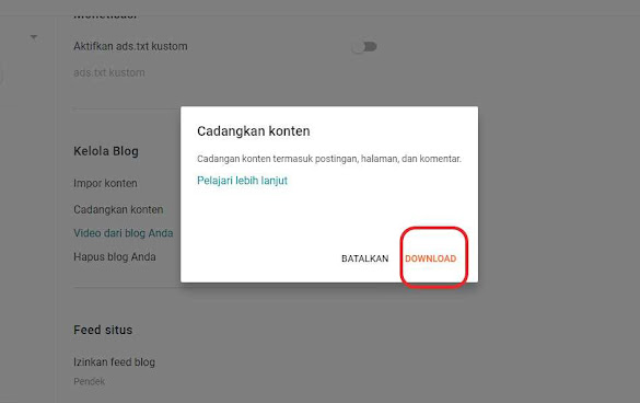 cara mengalihkan url blog