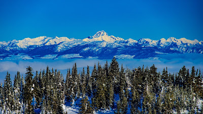 Mountains, Trees, Snow, Clouds, Winter, Landscape