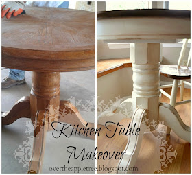 Kitchen Table Makeover by Over The Apple Tree