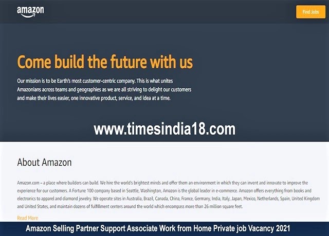 Amazon Selling Partner Support Associate Work from Home Private job Vacancy 2021 Amazon Selling Partner Support Associate Work from Home Private job Vacancy 2021