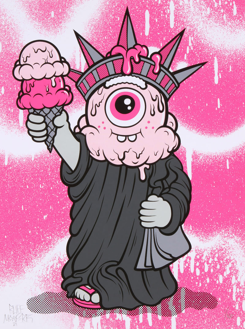 images Buff Fan Art Donkey Kong liberty screen print by buff monster