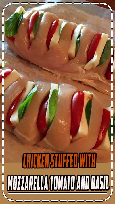 Hasselback Chicken is stuffed with mozzarella, tomato and basil making it a new and delicious way to enjoy chicken for dinner!