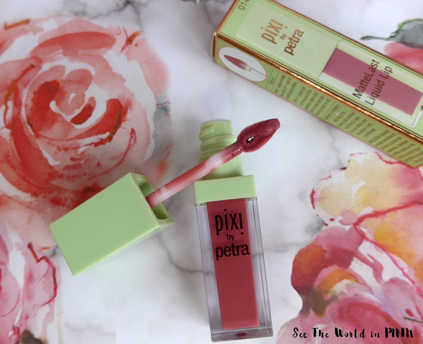 Pixi by Petra Beauty - Mattelast Liquid Lipstick in Really Rose Try-on and Review