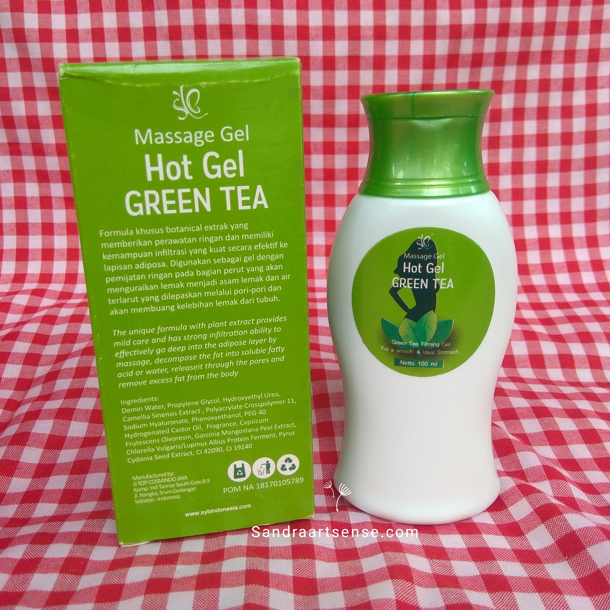 Review SYB Hot Gel Paprika & Green Tea, Gel