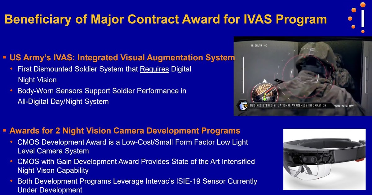 Image Sensors World Intevac Night Vision Sensor Development Attracts
