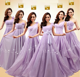 New Stunning 6-design Purple Bridesmaids Dress