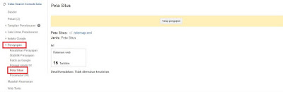 Cara Submit Peta Situs atau Sitemap.XML Blog ke Google Webmaster Tools (Search Console)