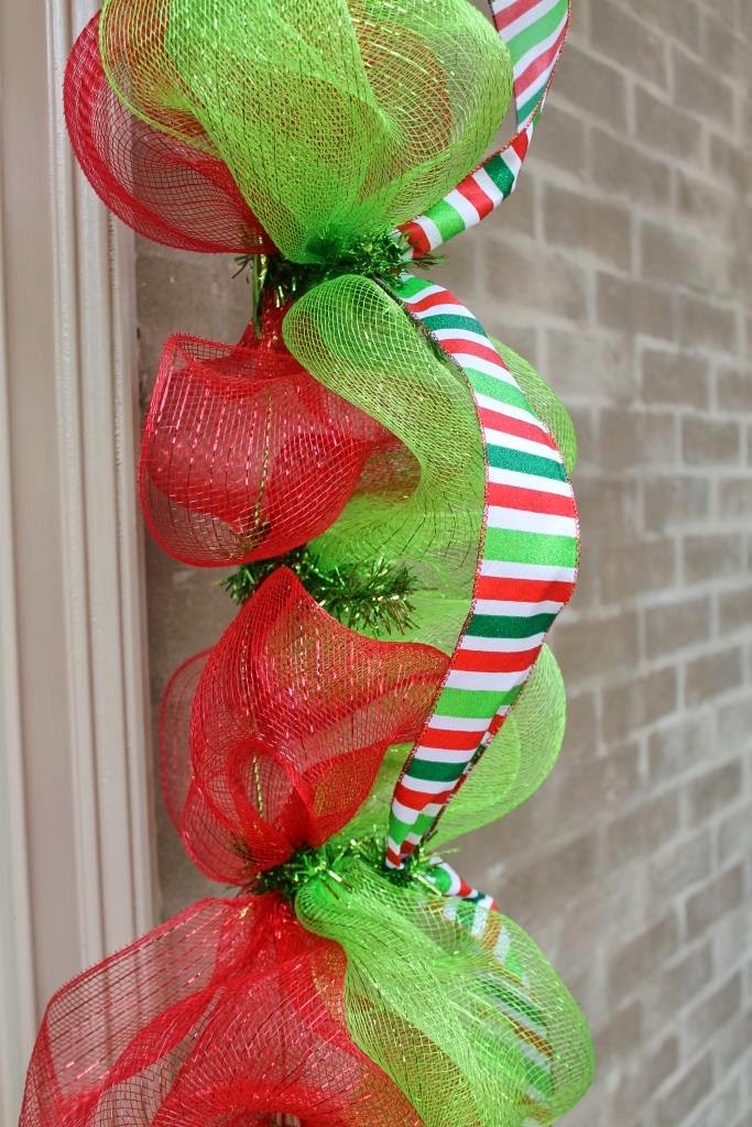 Make A Deco Mesh Garland Miss Kopy Kat
