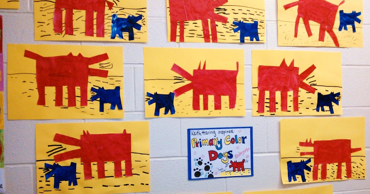 Miss M's Art Room: Kindergarten Primary Color Haring Dogs